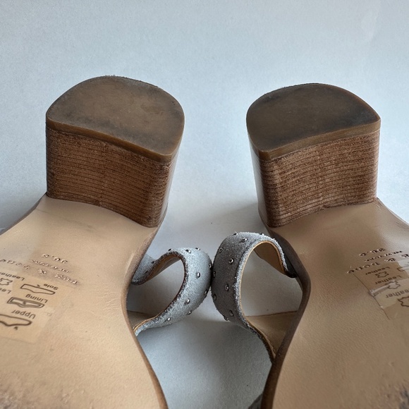 Rag & Bone Gray Matteo Suede Mules Open Toe Sandals - Size 36.5 - Picture 15 of 16